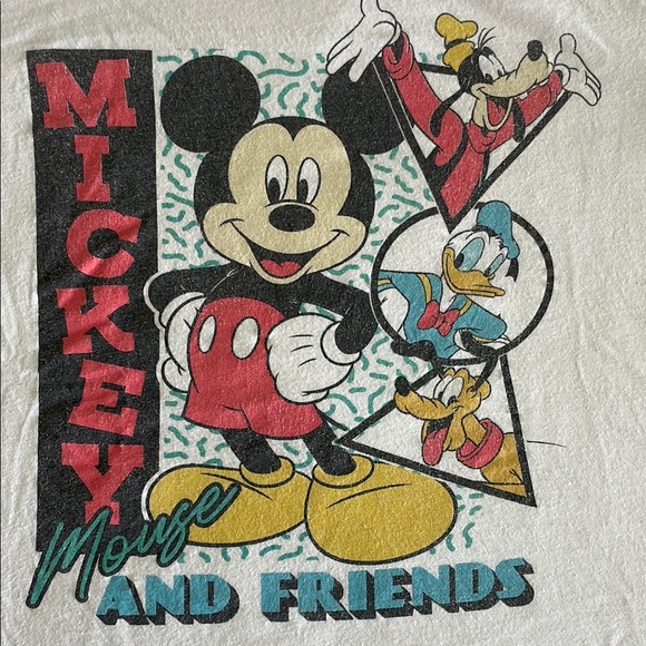 Disney Short Sleeve Tee with Mickey & Donald size Medium , white - Picture 3 of 5
